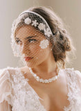 chunky white handmade pearl wedding necklace, twigs & honey
