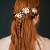 handmade clay lilac pin set of three bridal hair pins, twigs & honey