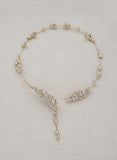 rigid circle gold or silver crystal bridal necklace, twigs & honey