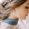 sparkly crystal gold and silver dangle bridal earrings, twigs & honey