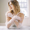 long floral lace tulle bridal gloves, twigs & honey