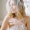 short bow pearl tulle wedding gloves, twigs and honey