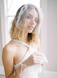 short bow pearl tulle wedding gloves, twigs and honey