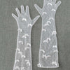 soft white bow lace bridal gloves, twigs & honey