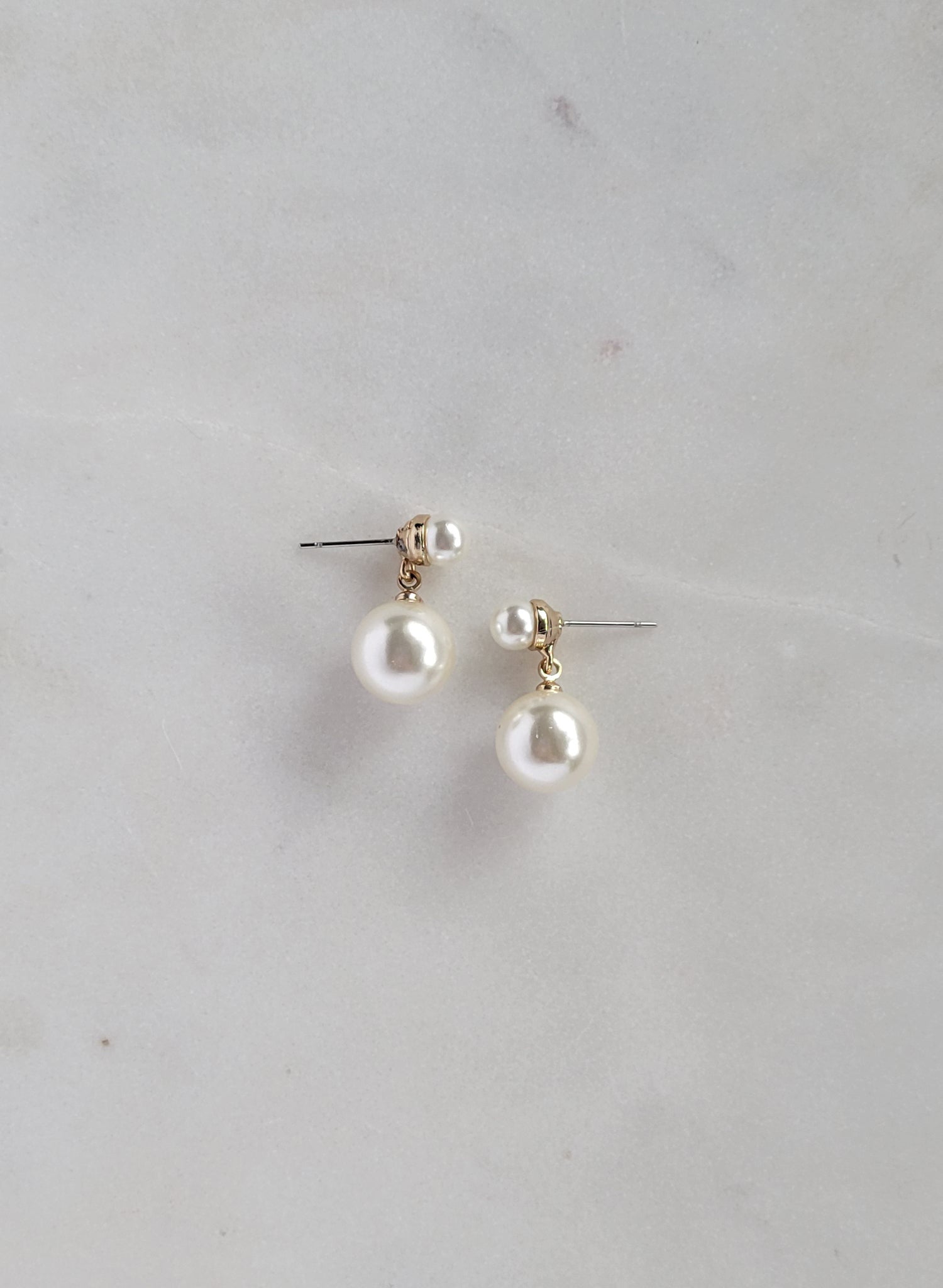 Simple pearl drop earrings - Style #2608