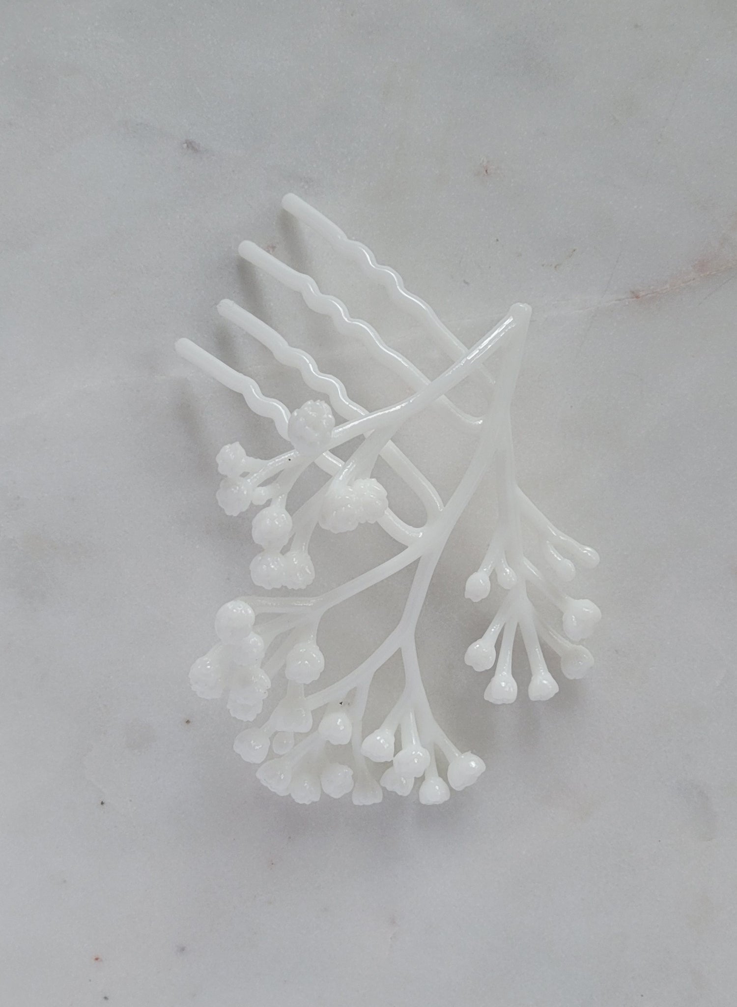 Large baby's breath double hair pin - Style #2612