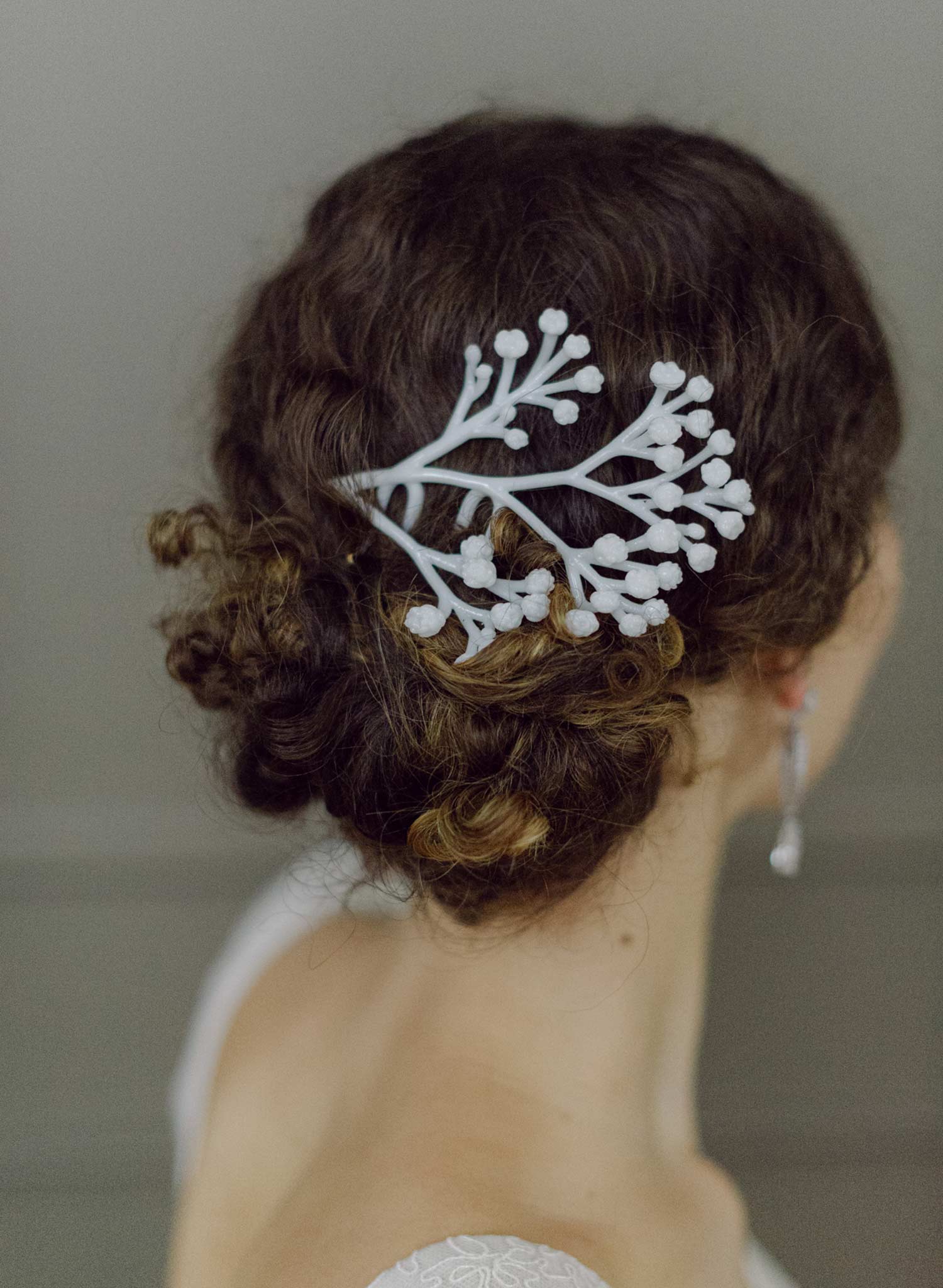 Large baby's breath double hair pin - Style #2612