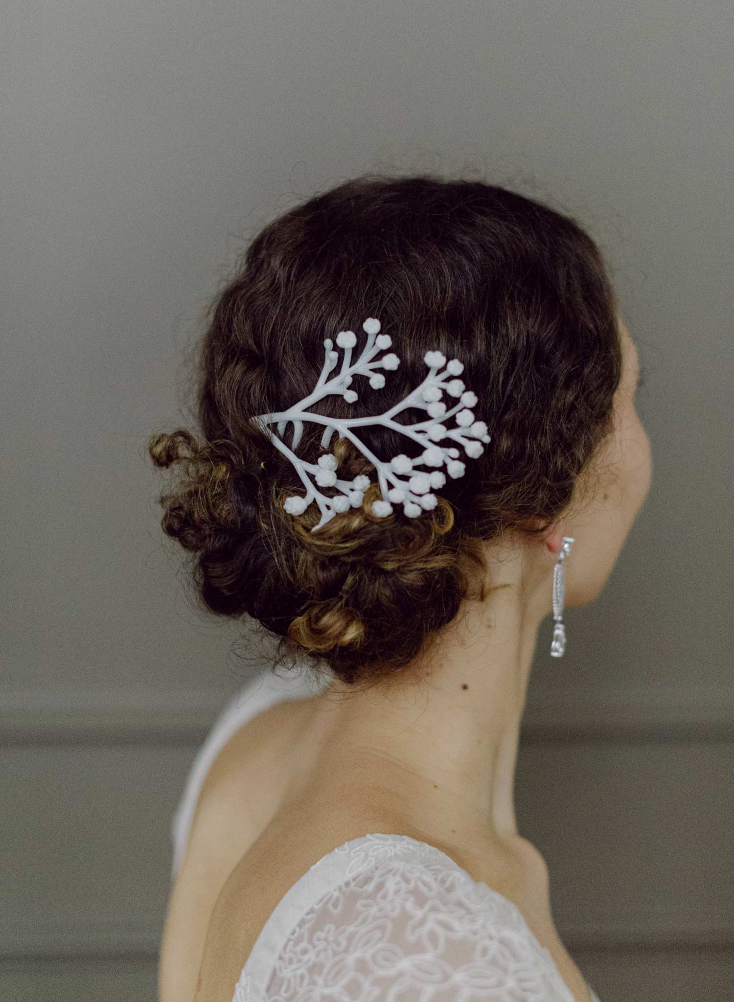 Large baby's breath double hair pin - Style #2612