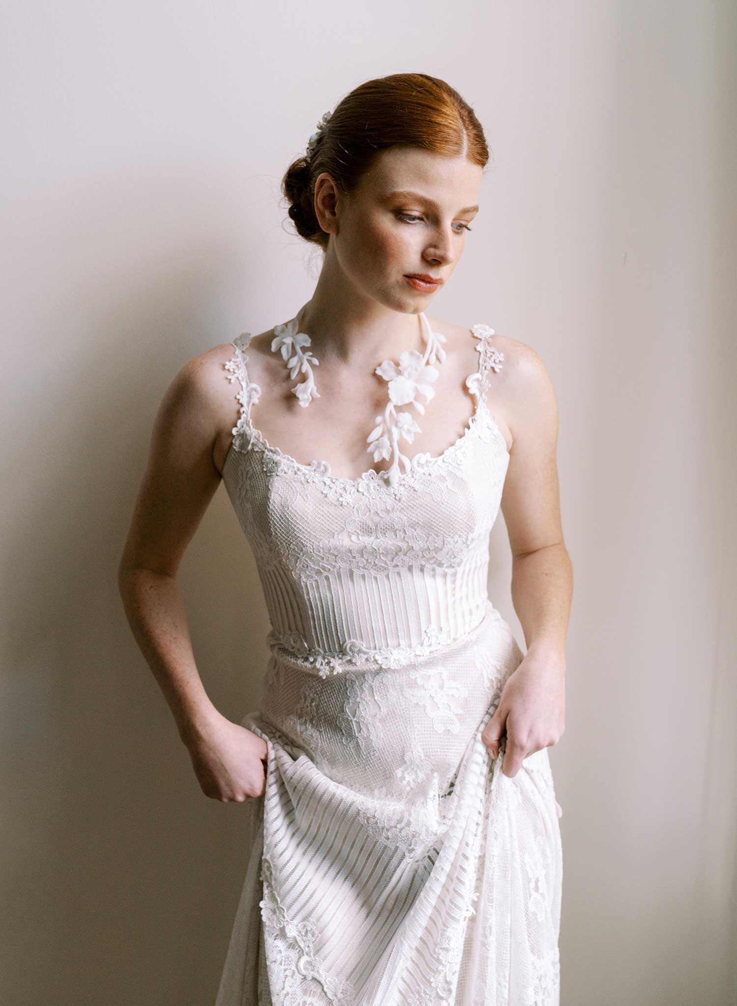 Climbing iris bridal necklace - Style #2614