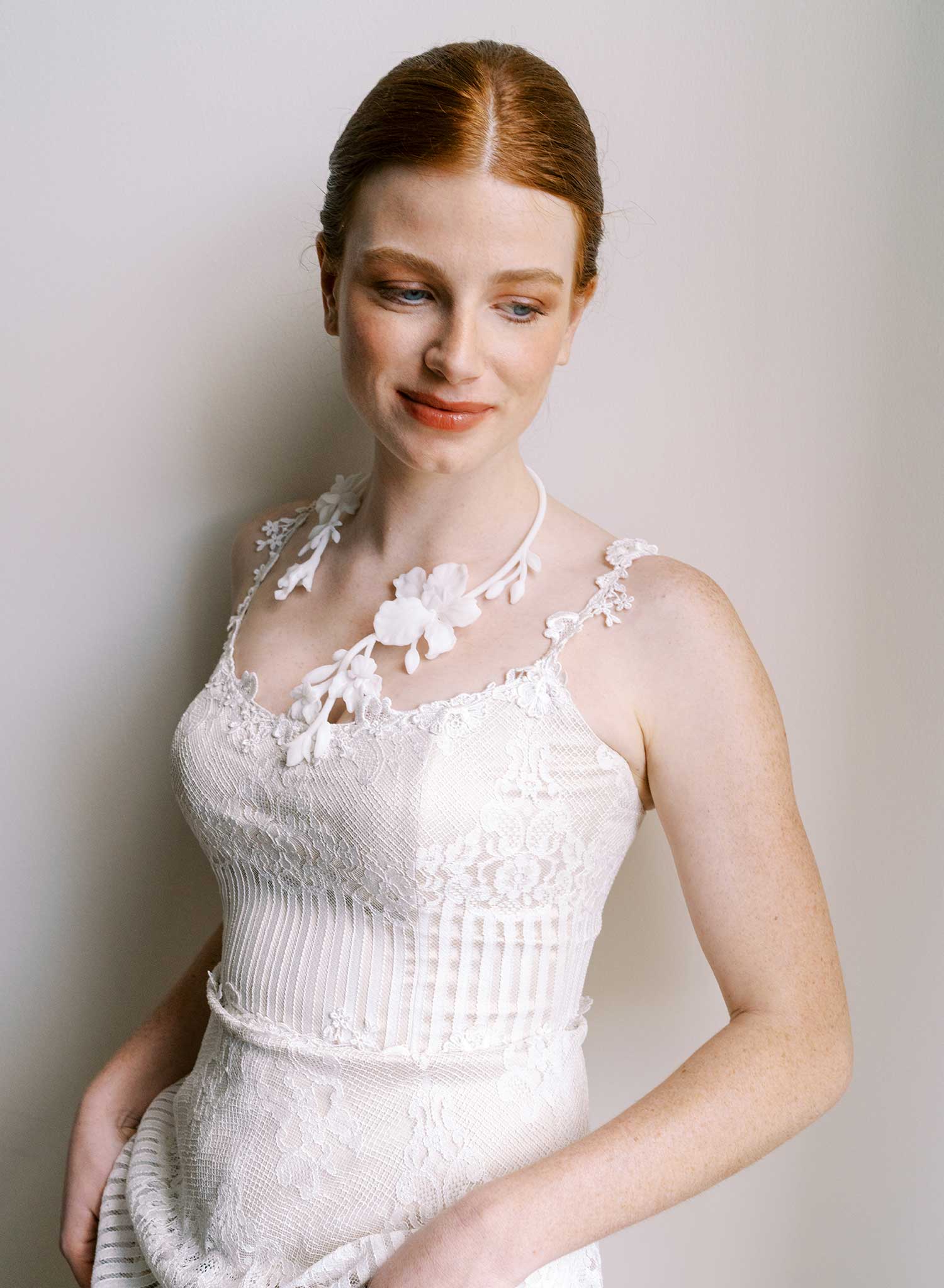 Climbing iris bridal necklace - Style #2614