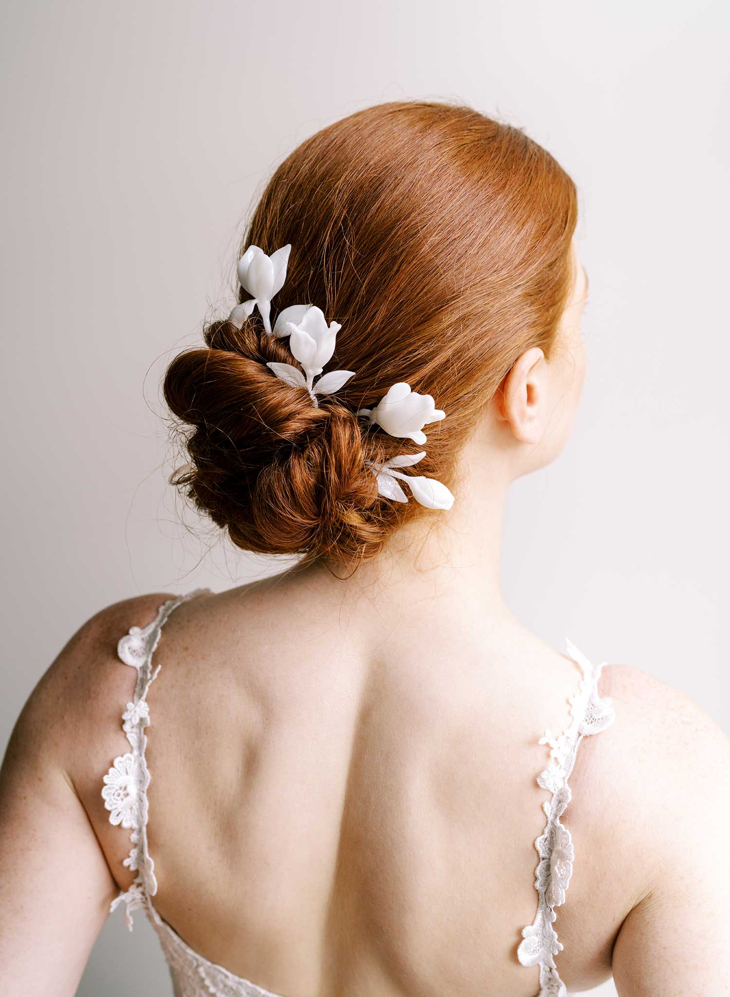 High gloss iris blooms hair pin set of 4 - Style #2615