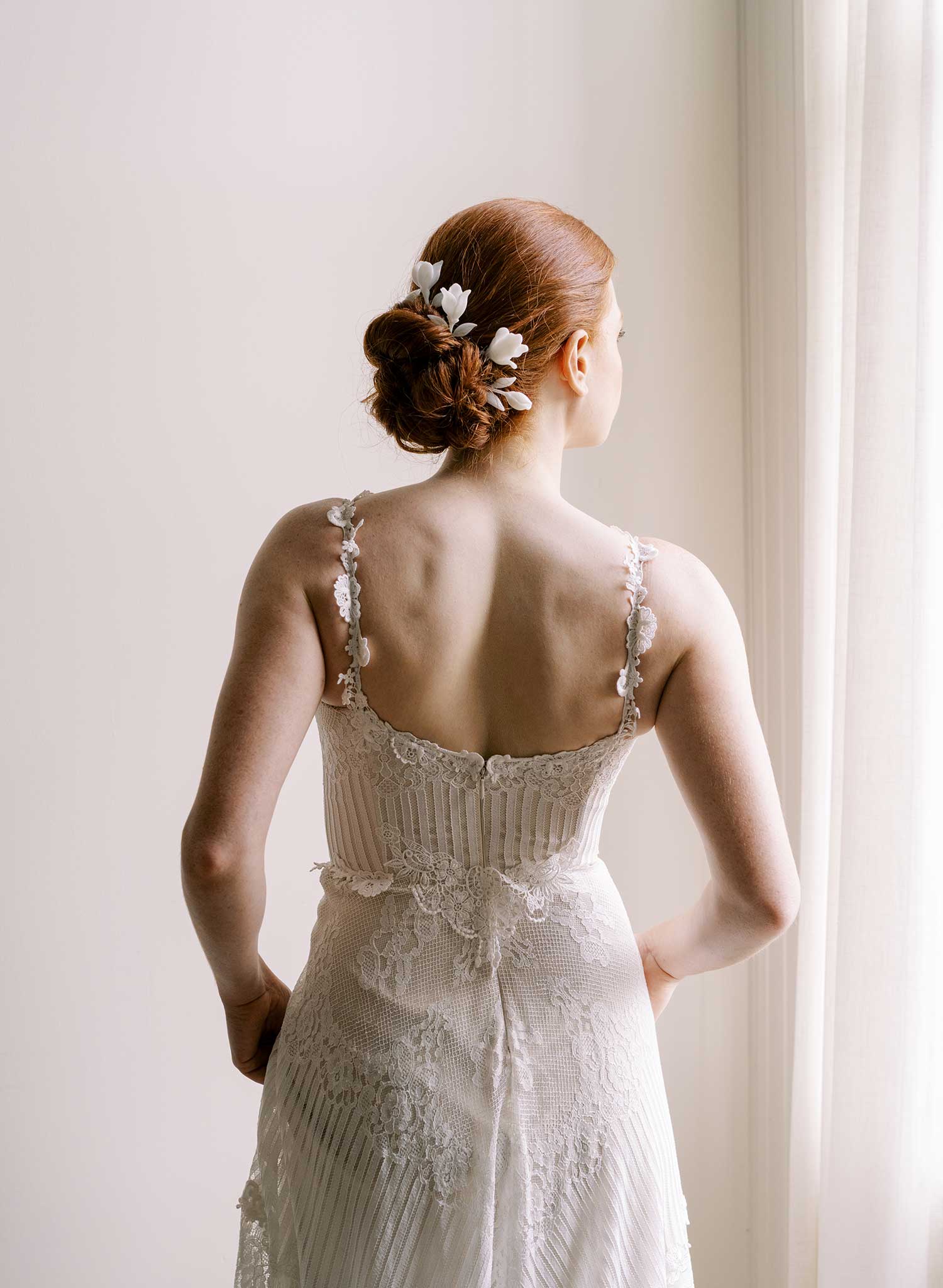 High gloss iris blooms hair pin set of 4 - Style #2615