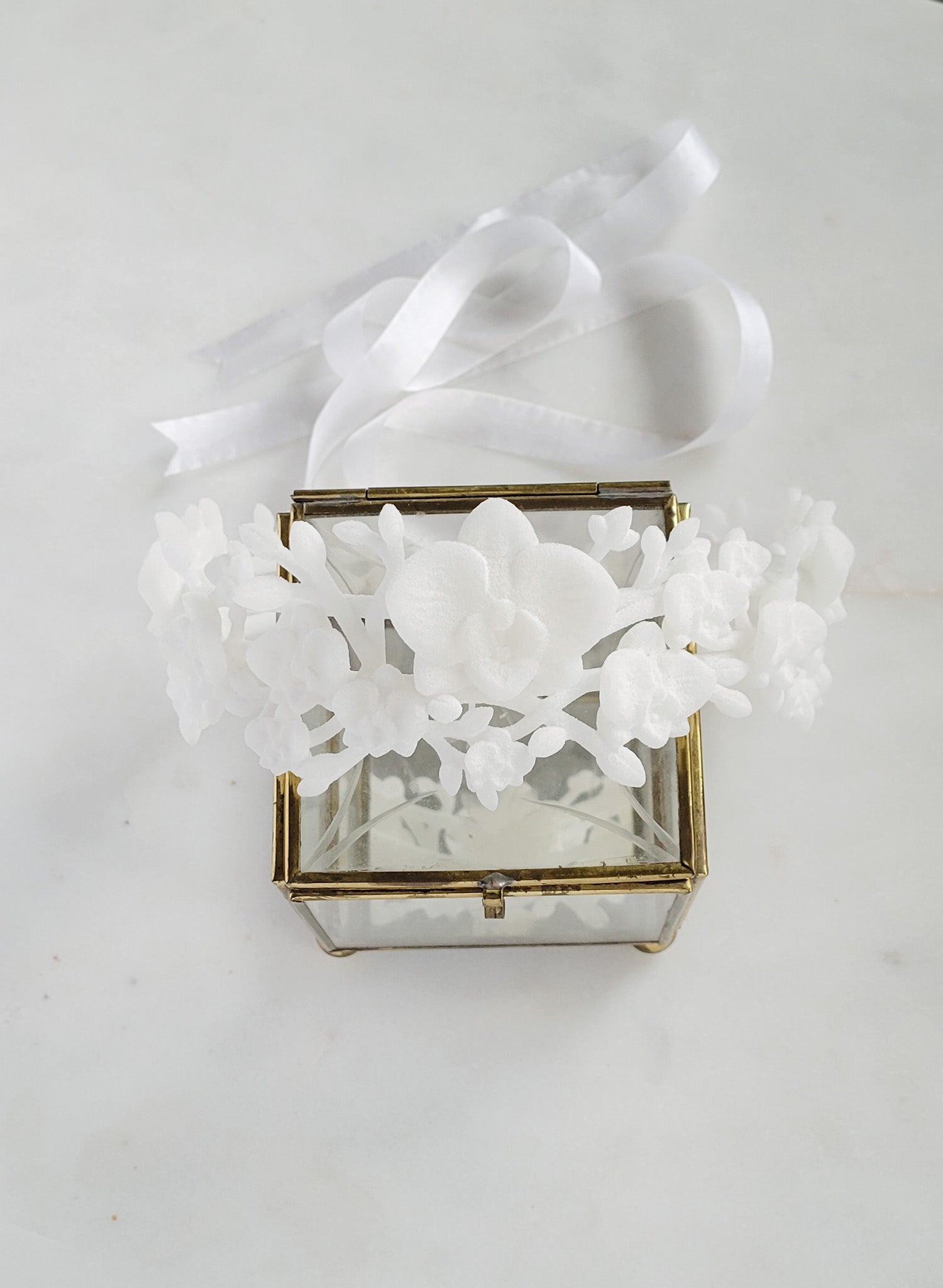 Orchid branches bridal choker necklace - Style #2618