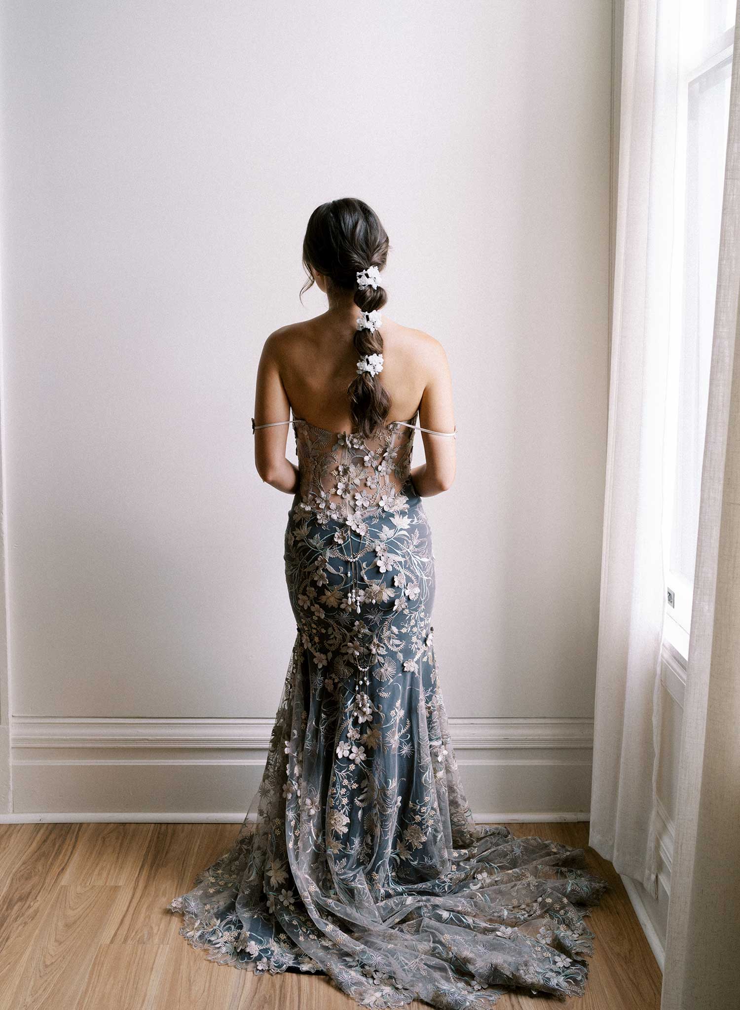 Orchid branches pony tail cuff - Style #2619