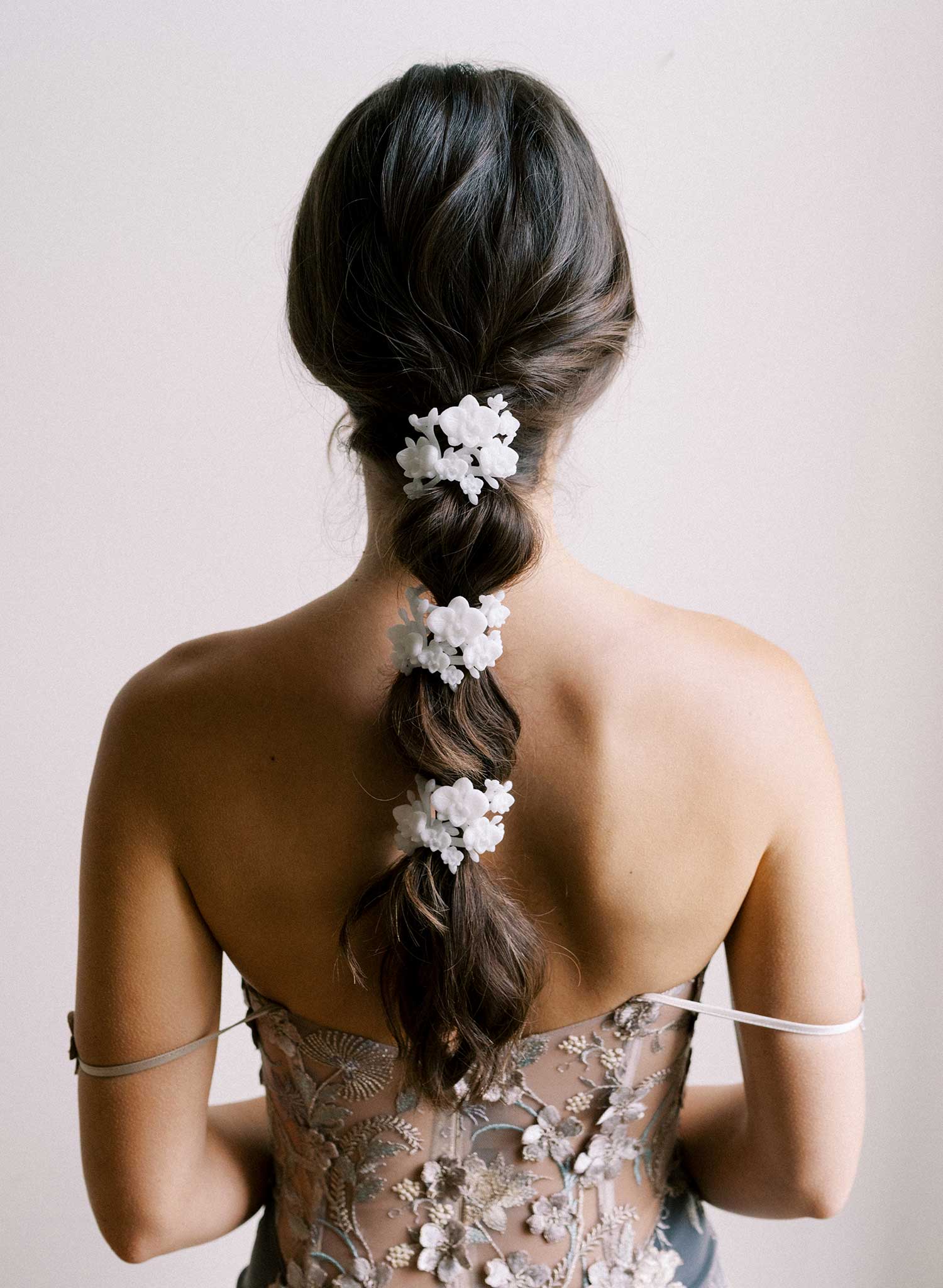 Orchid branches pony tail cuff - Style #2619