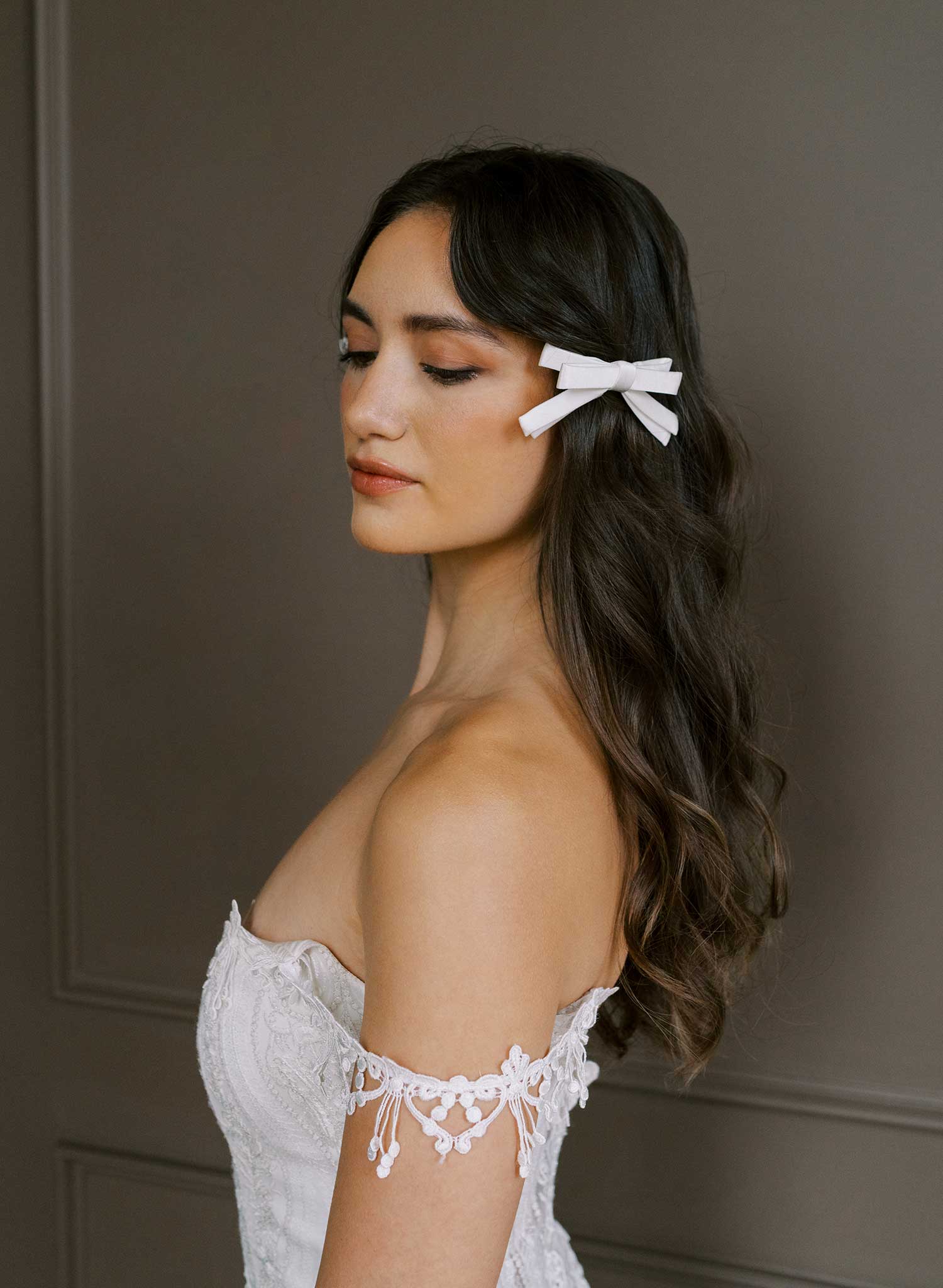 Double silk bow pins - Style #2623