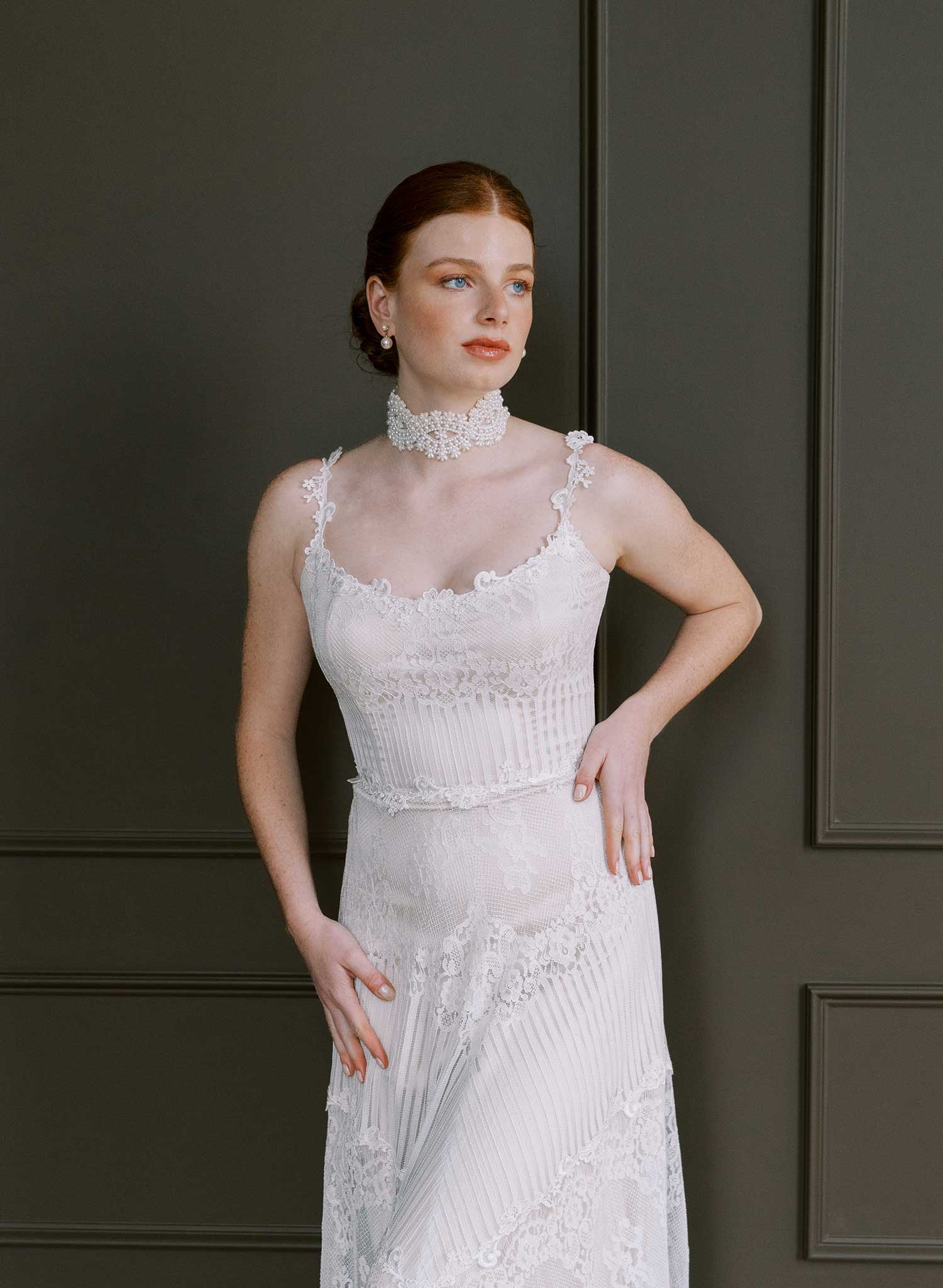 Pearl ornate choker necklace - Style #2625