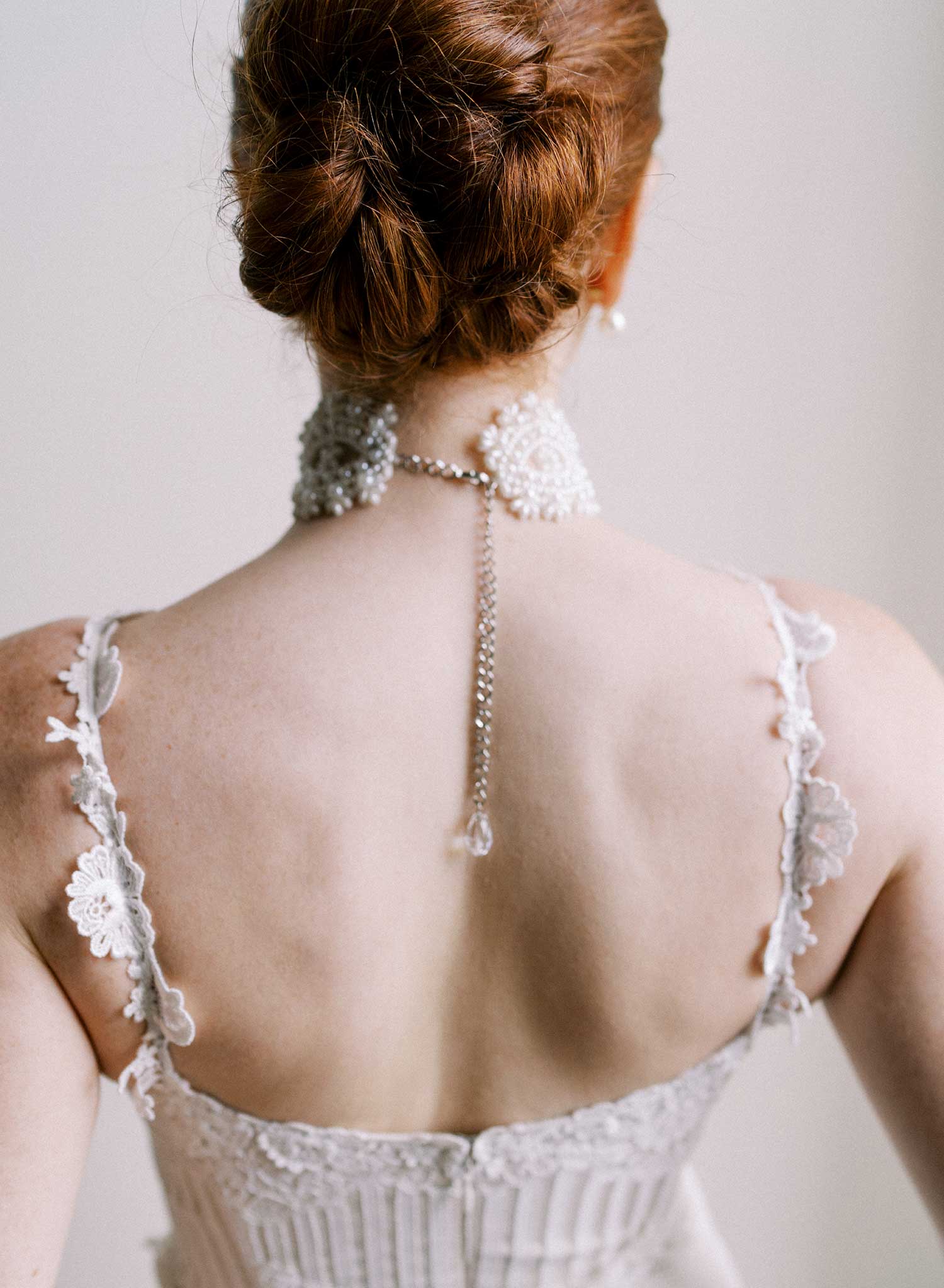 Pearl ornate choker necklace - Style #2625