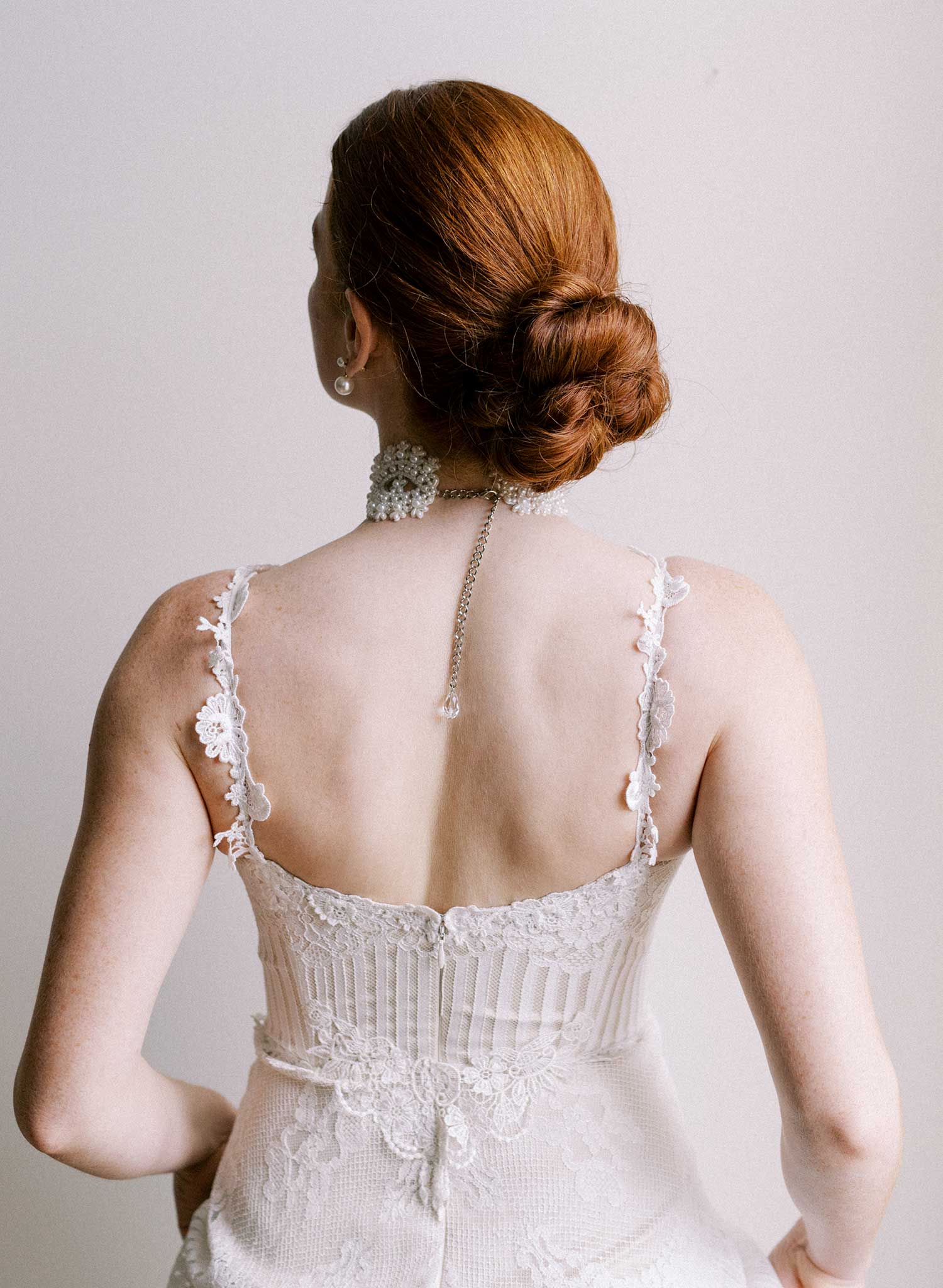 Pearl ornate choker necklace - Style #2625