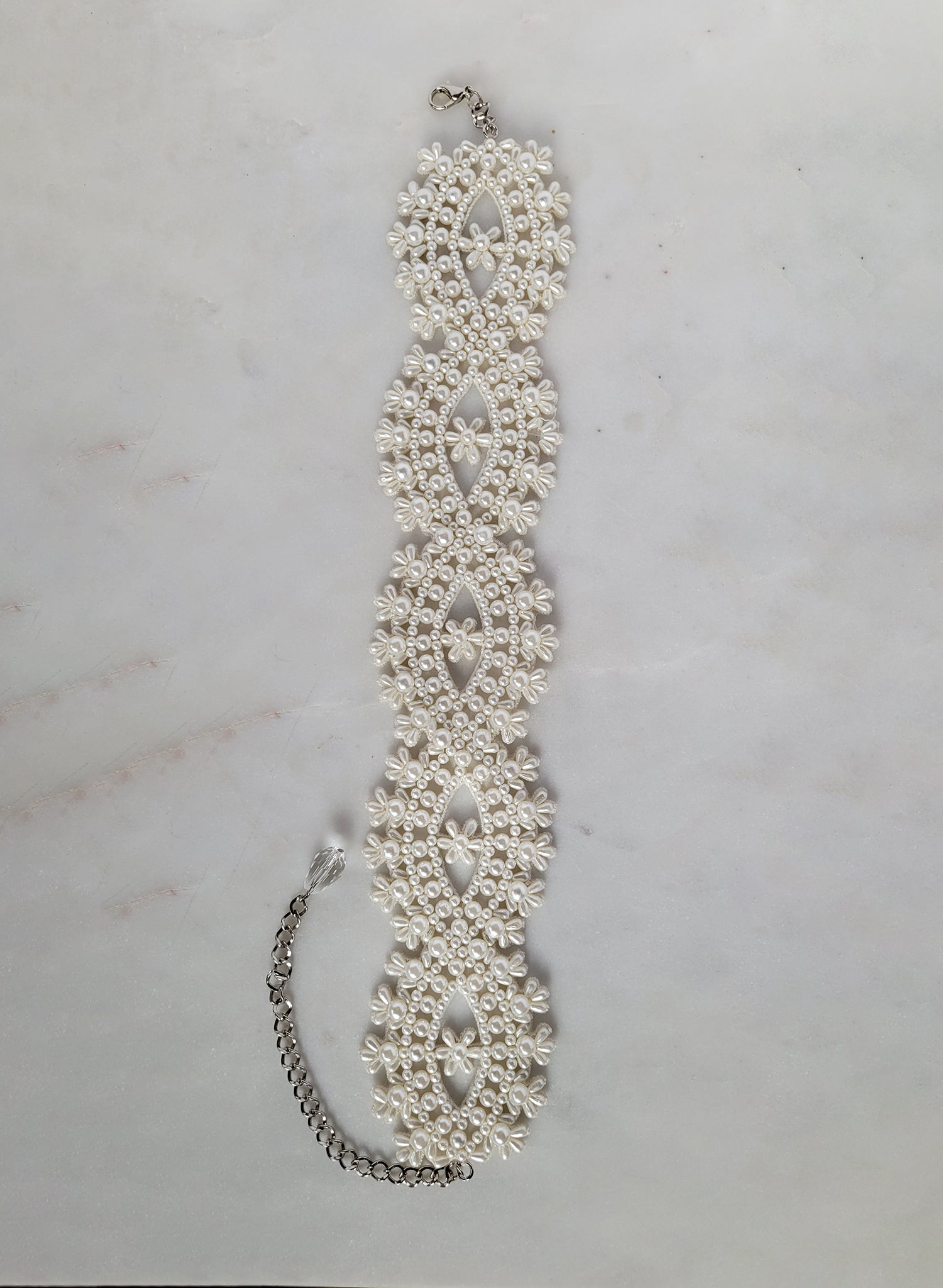 Pearl ornate choker necklace - Style #2625