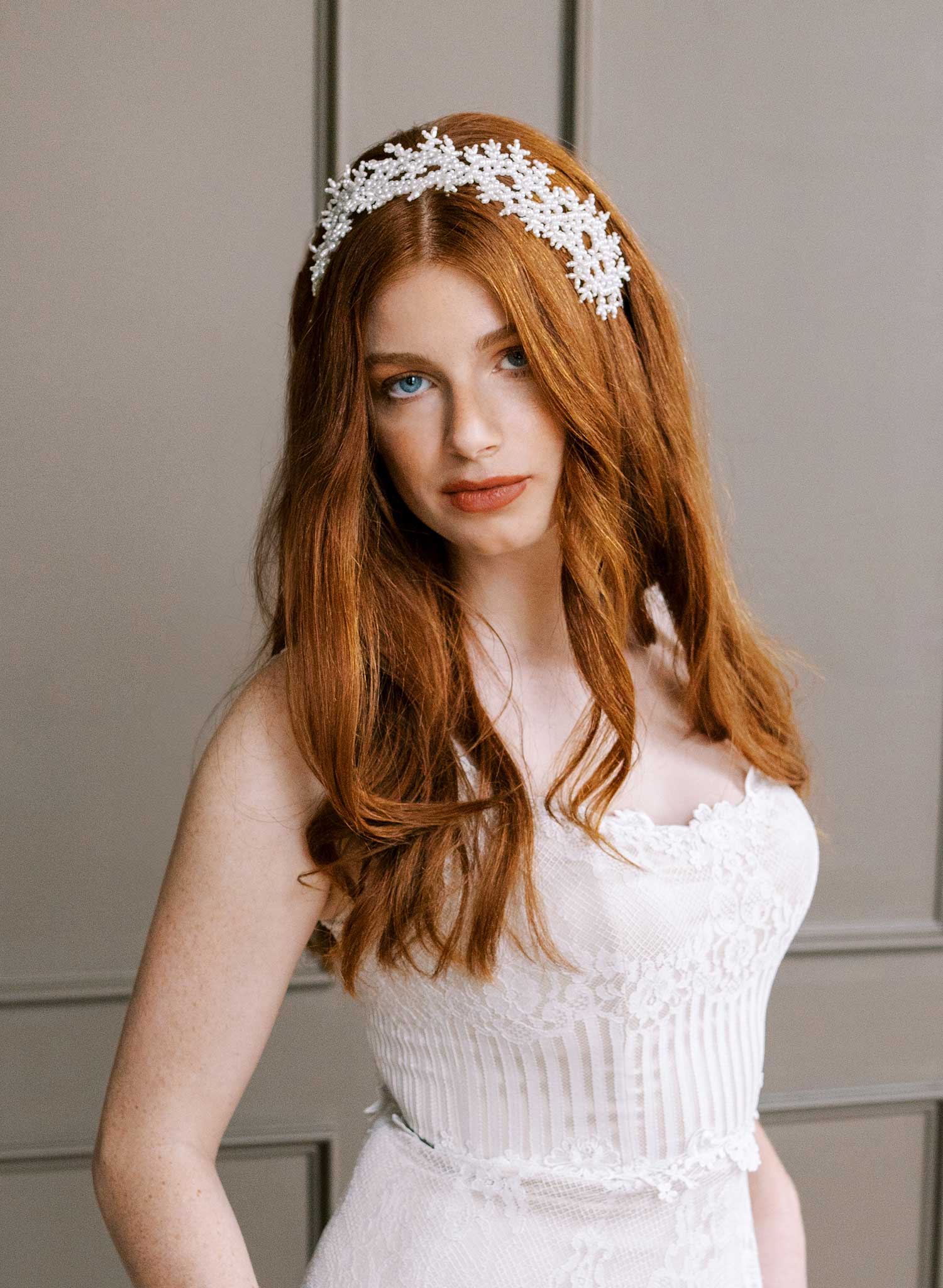 Pearl whimsy bridal headwrap - Style #2627