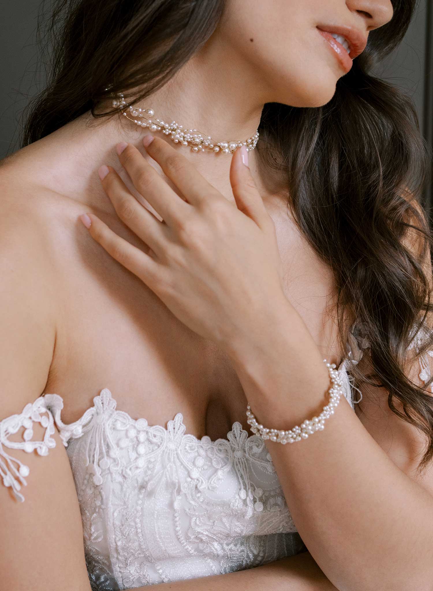 Twisted bridal pearl bracelet - Style #2652