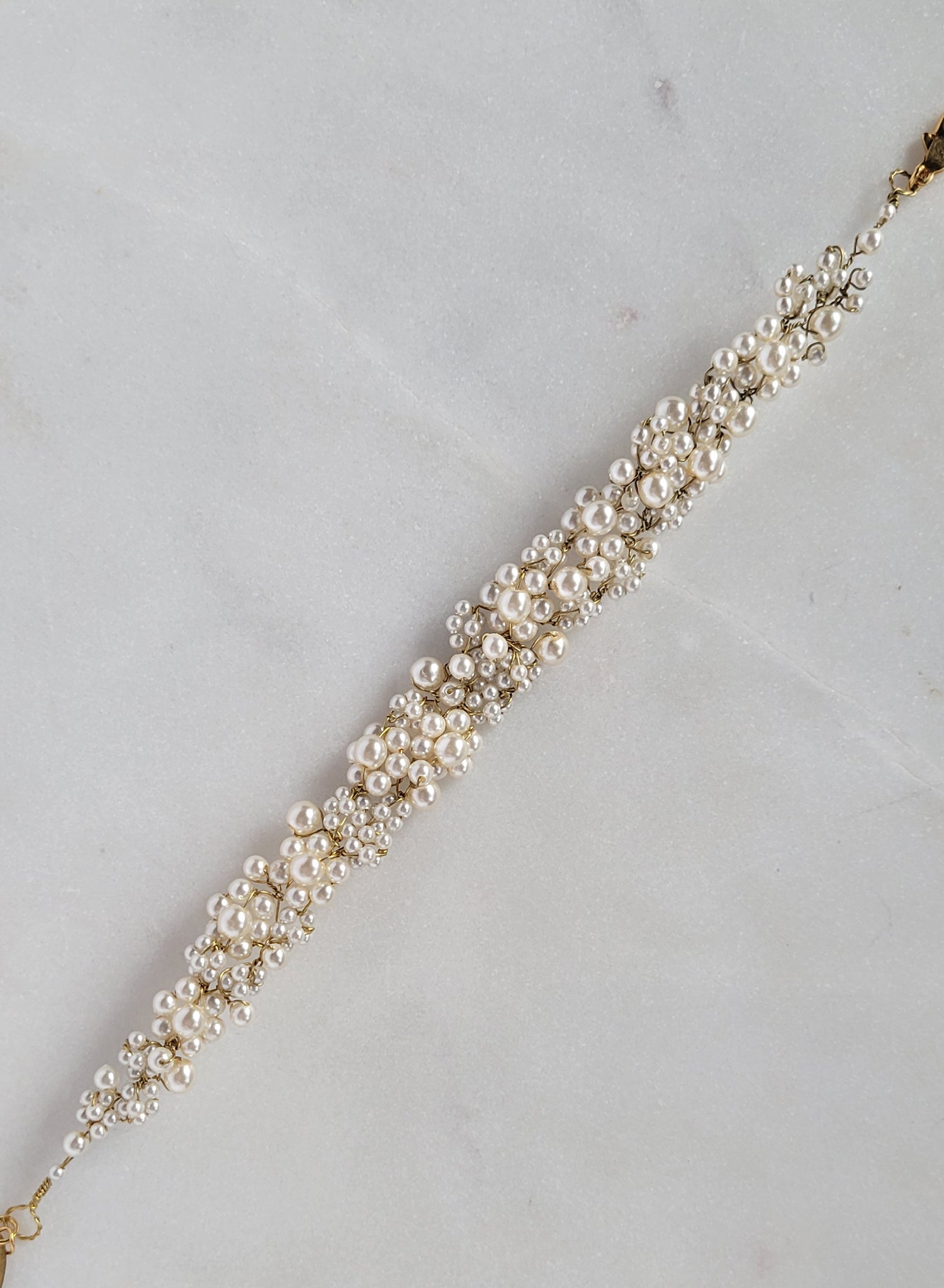 Twisted bridal pearl bracelet - Style #2652
