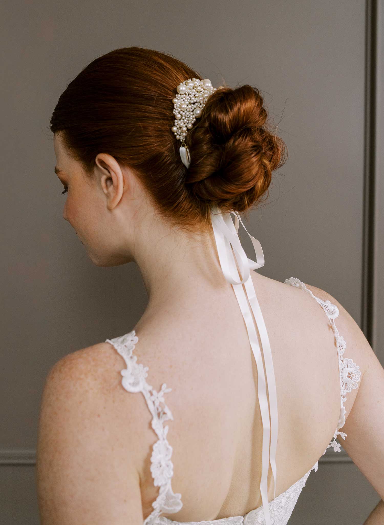 Decadent wide pearl bun wrap - Style #2658