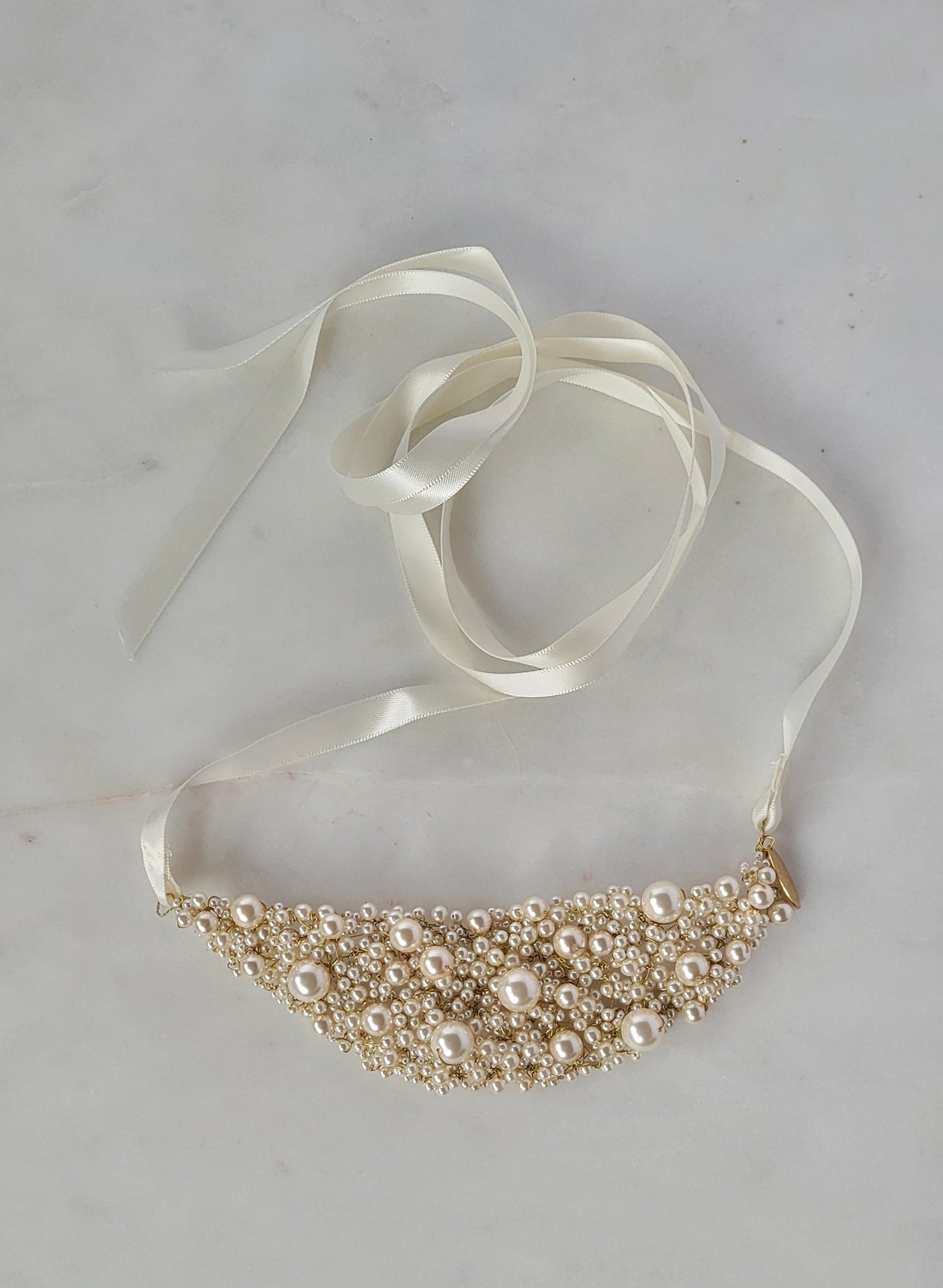 Decadent wide pearl bun wrap - Style #2658