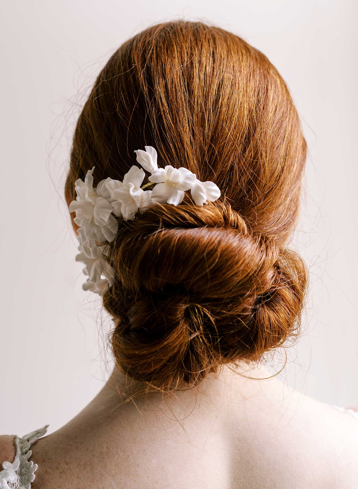 Abstract matte orchid flower hair comb - Style #2662