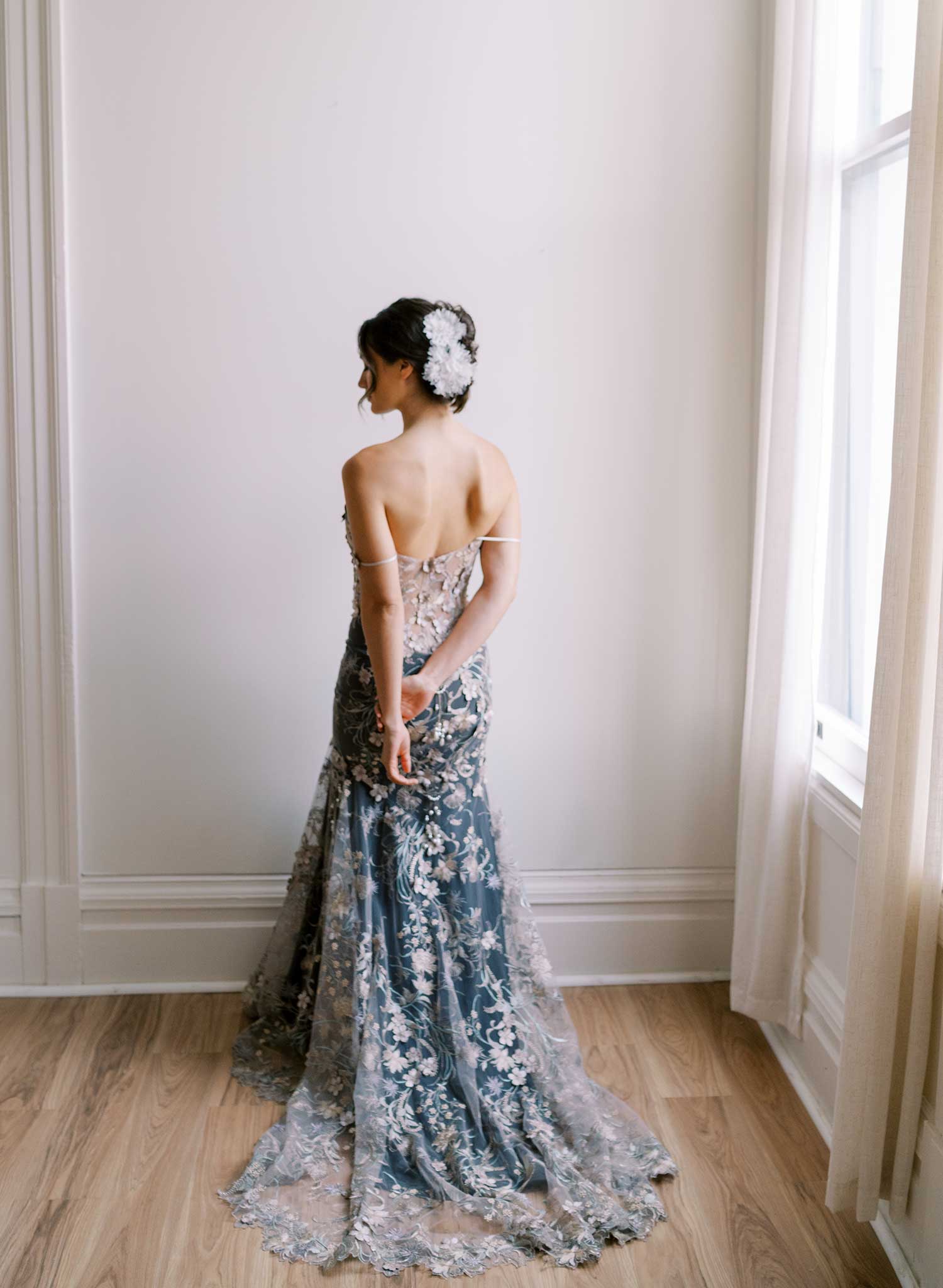 Dreamy silk organza flower burst pair - Style #2671