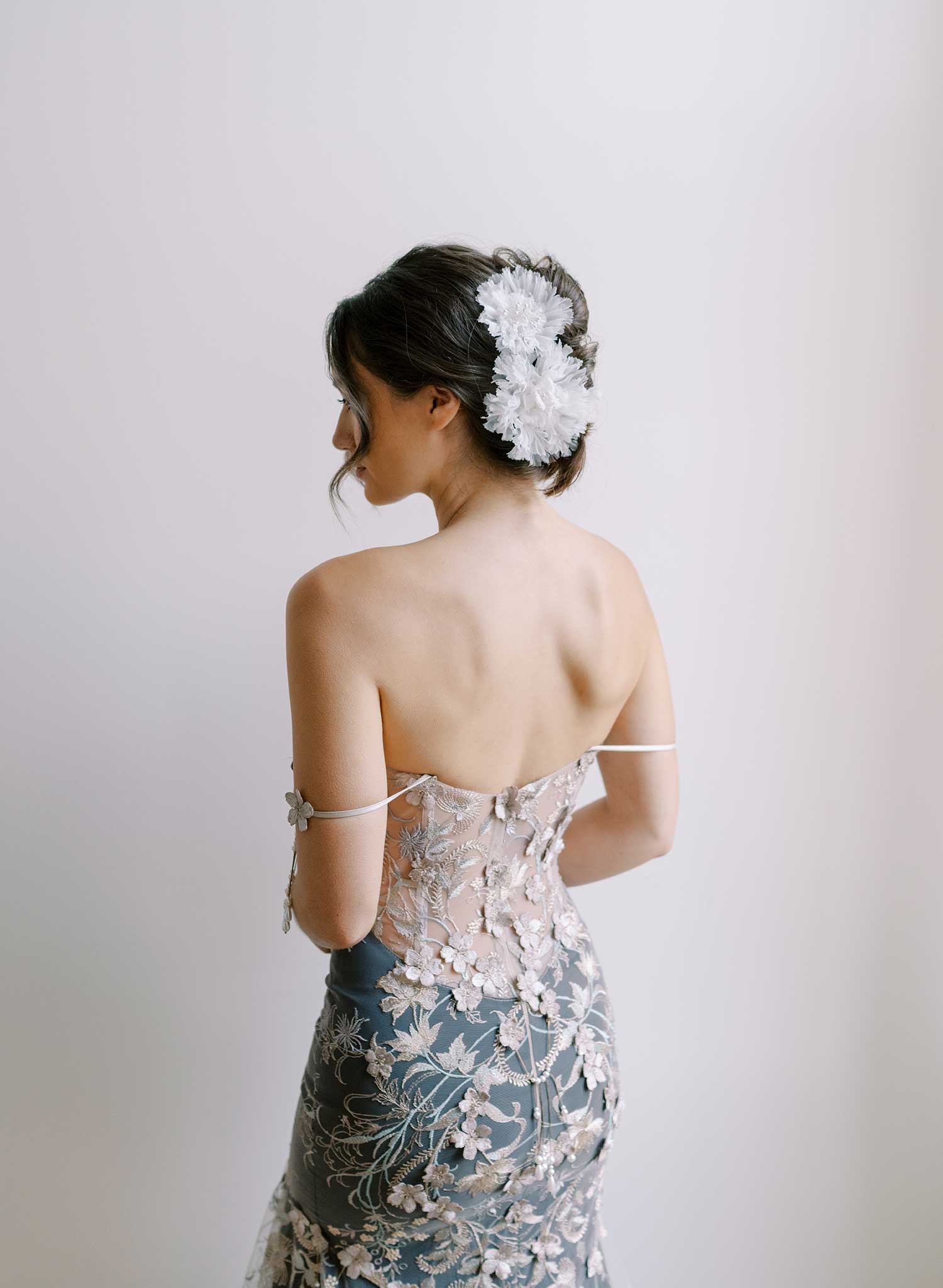 Dreamy silk organza flower burst pair - Style #2671