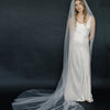 bridal train veil, lightweight, tulle, wedding veil, twigs and hone