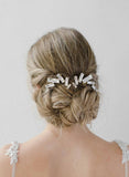 crystal confetti hair comb, bridal headpiece, wedding hairstyle, twigs and honey