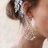 kora bhldn bridal earrings, chandelier, special occasion, pearl, twigs & honey