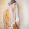 bridal pearl beaded veil with blusher, wedding veil, twigs & honey