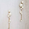 pearl droplet earrings, hoop chandelier, bridal, twigs and honey