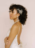 twigs and honey bridal spray of pearls and crystals hair comb