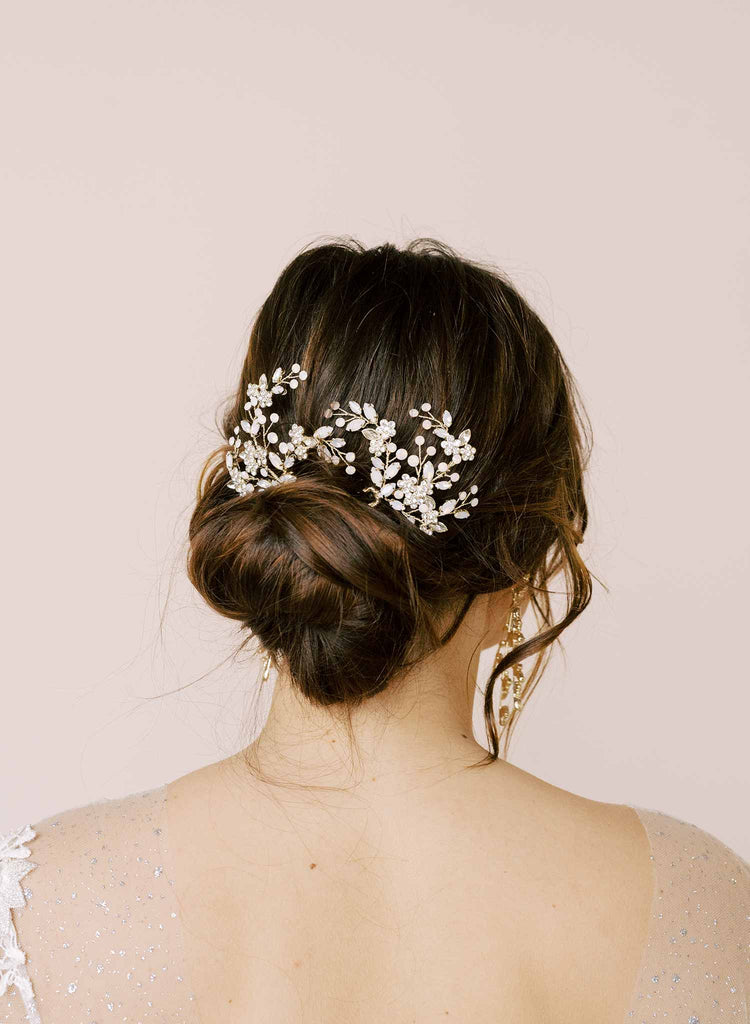 opal crystal bridal hairpins by twigs & honey