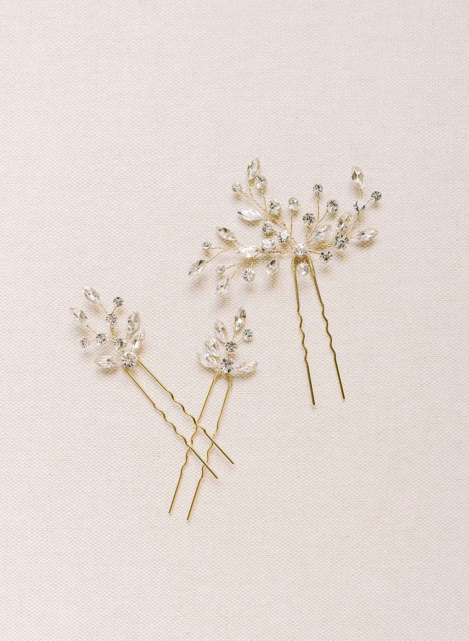 bridal hair pins, bobby pins, crystallized by twigs & honey