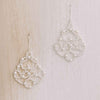 pearl filigree lace wired bridal earrings, twigs and honey