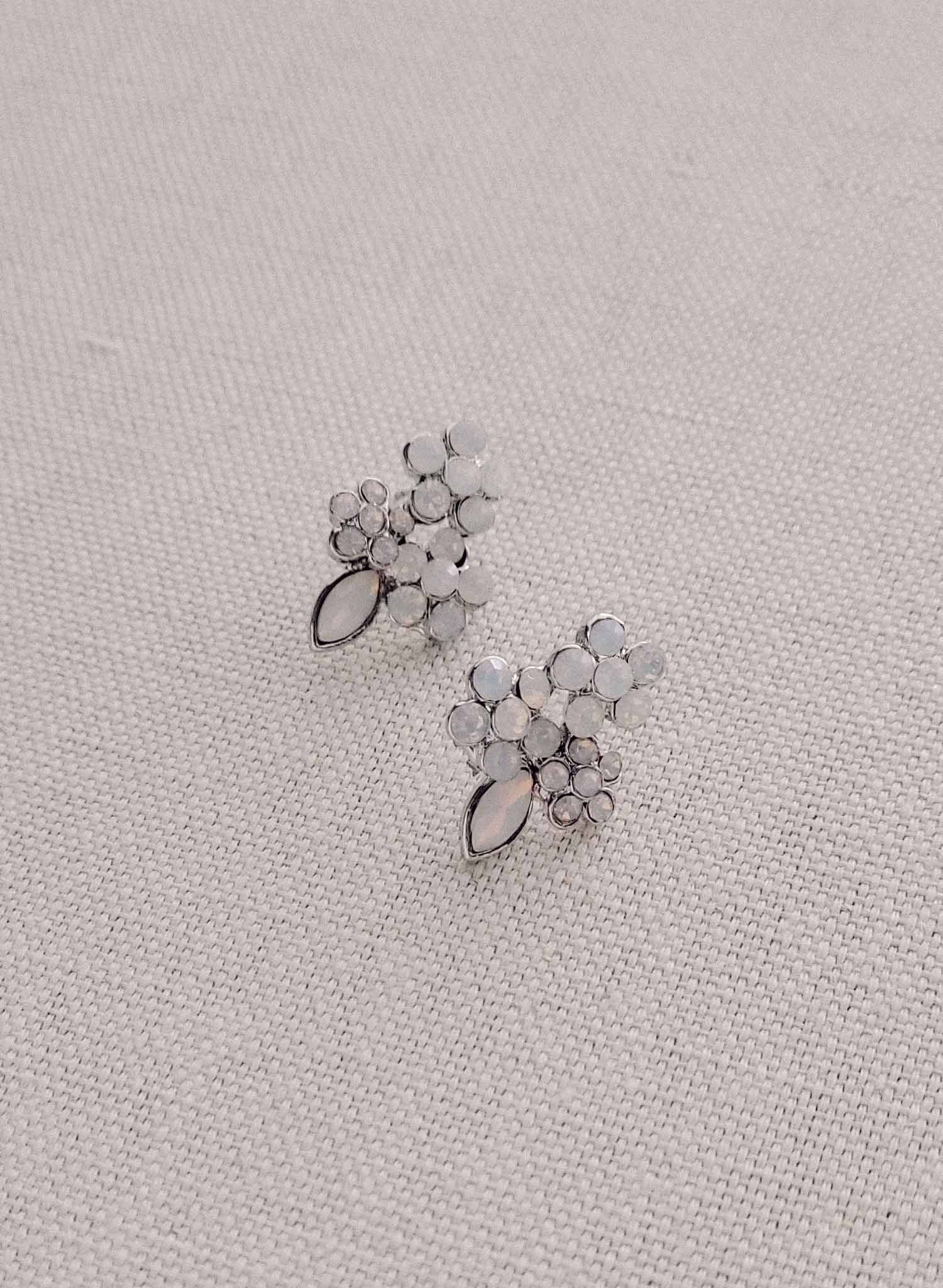 small crystal bridal stud, post back earrings by twigs & honey
