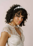 flower porcelain and crystal hair vine bridal by twigs & honey
