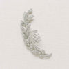 crystal encrusted bridal leaf hair comb, adornment by twigs & honey