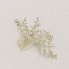 modern crystal bridal hair comb by twigs and honey
