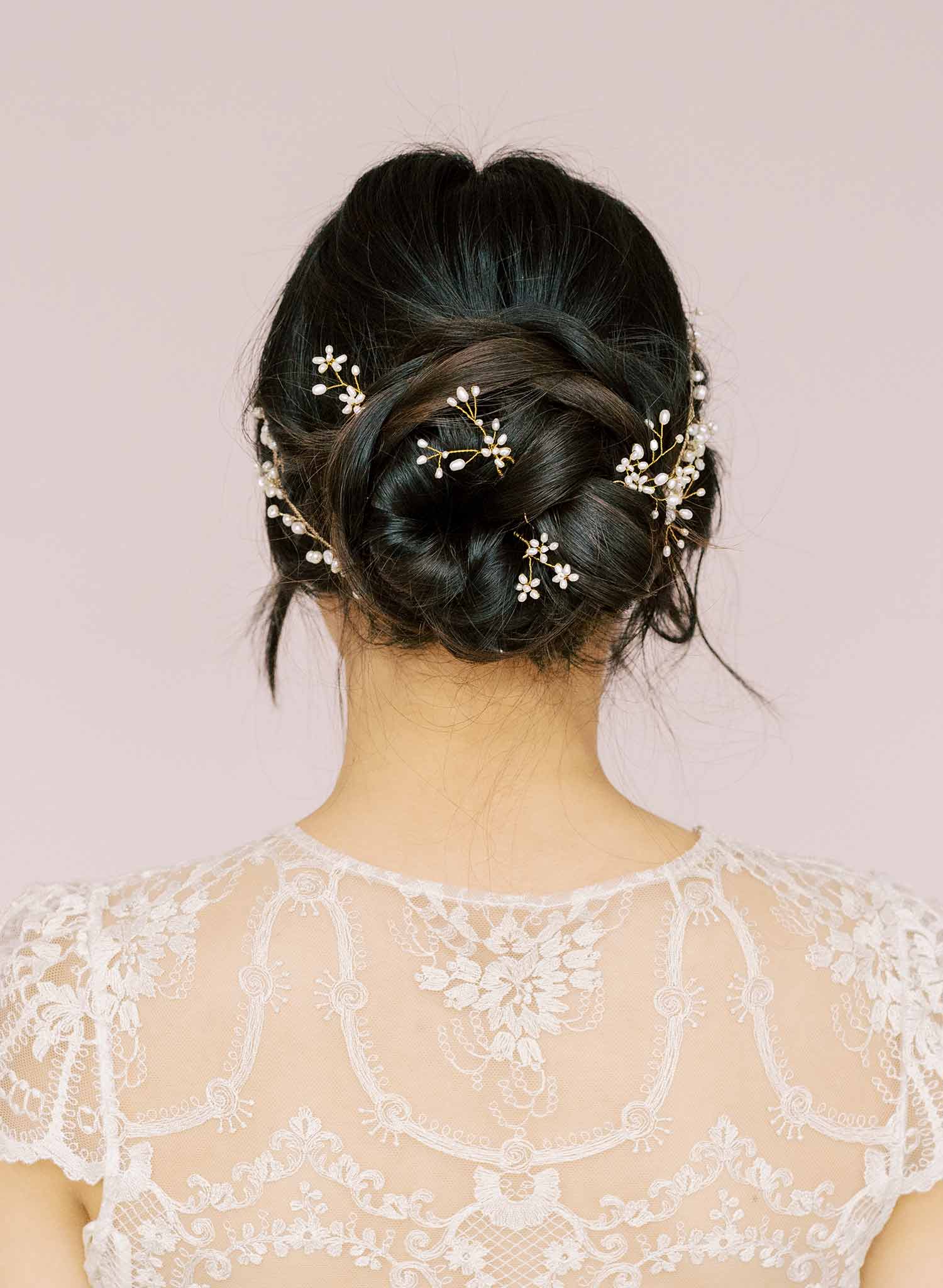 freshwater pearl bridal hair pins by twigsandhoney