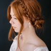 pearl and crystal small bridal earrings by twigs and honey