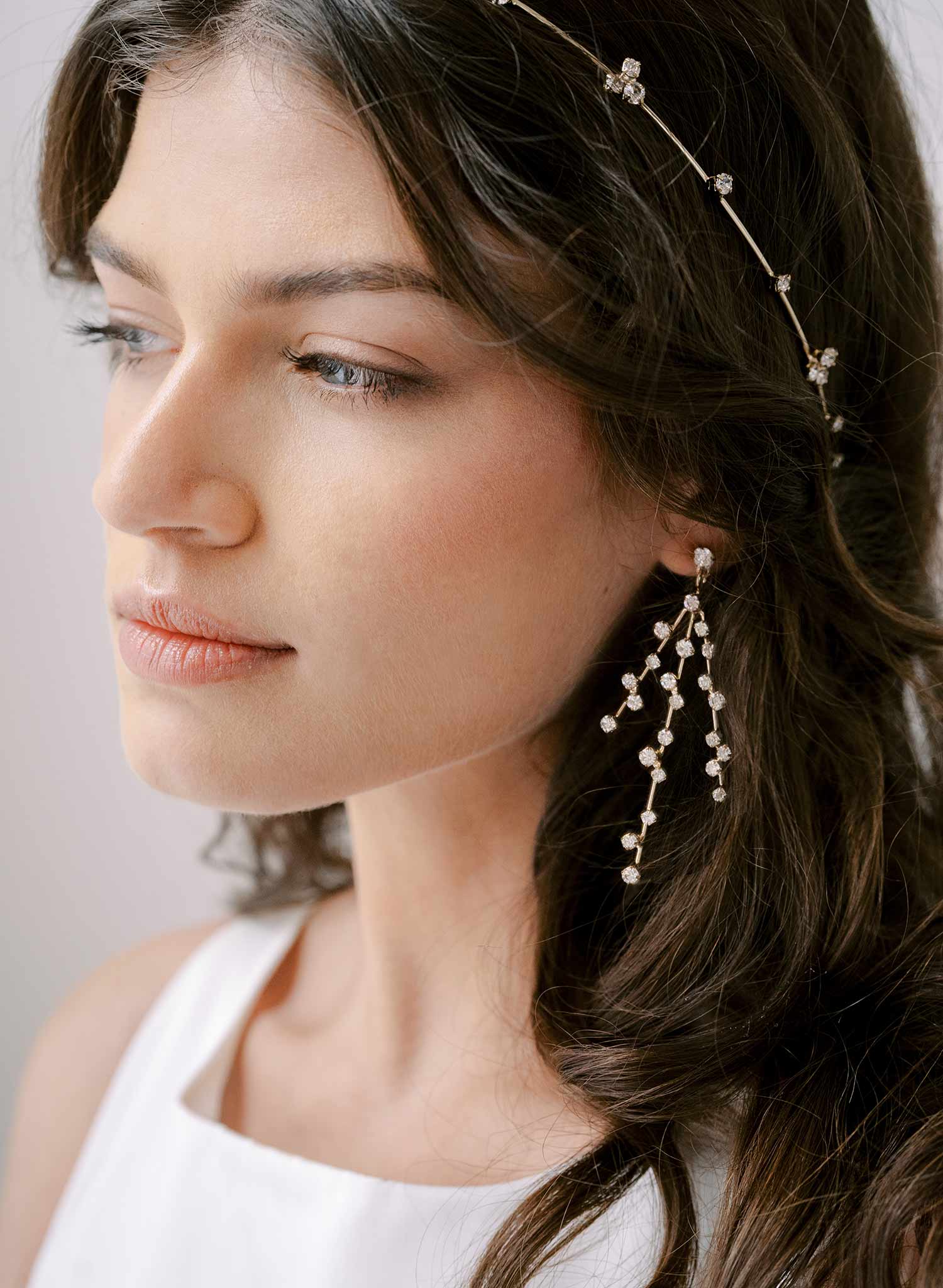 crystal bridal chandelier earrings by twigs and honey