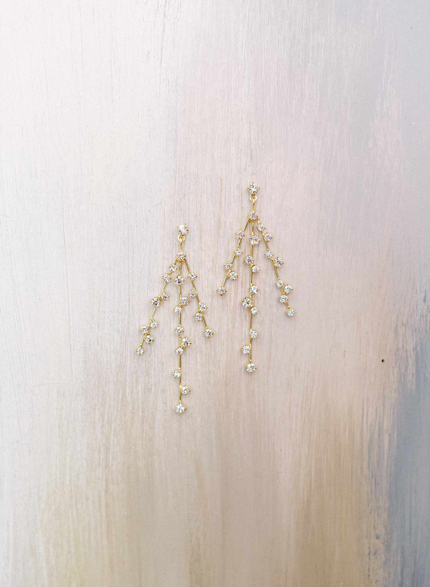 crystal bridal chandelier earrings by twigs and honey