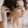 silk and flower bridal earrings by twigs & honey